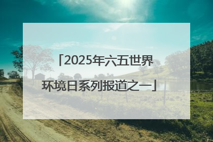 2025年六五世界环境日系列报道之一